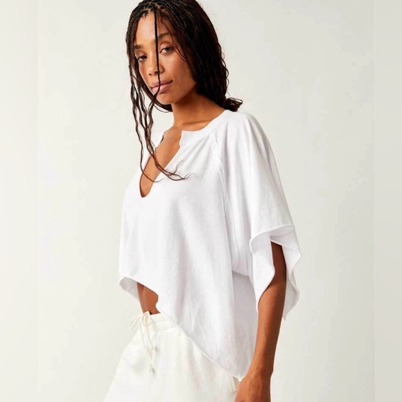 🔥LAST ONE  NWT Free People Movement Reflect Tee in White Size : Xl - Picture 2 of 4